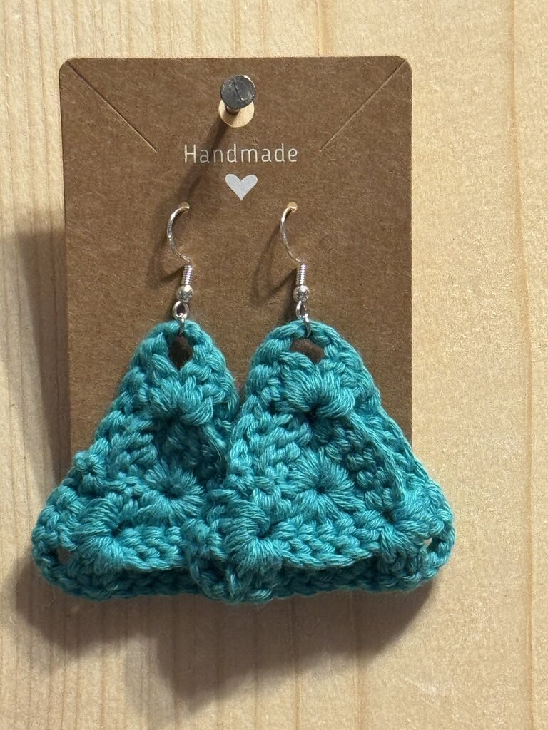 TURQ TRIANGLE EARRING