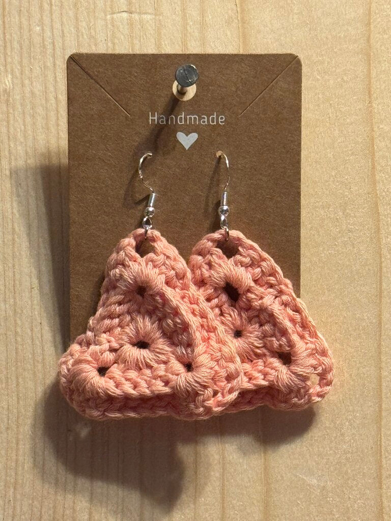 PEACH TRIANGLE EARRINGS
