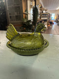 VINTAGE INDIANA GLASS "HEN ON NEST"