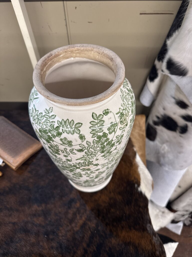 XL GREEN/WHITE VASE