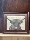 HIGHLAND COW FRAMED
