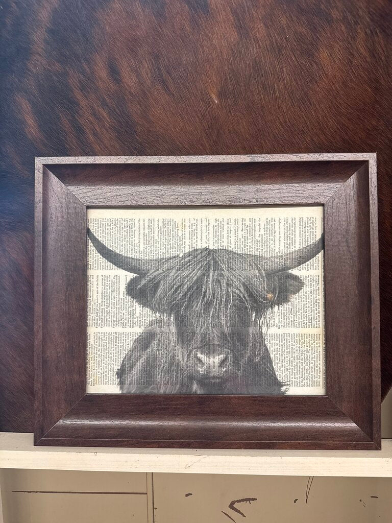 HIGHLAND COW FRAMED