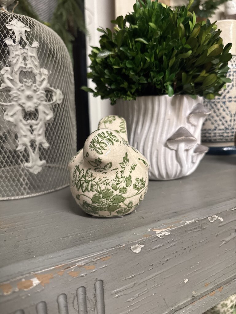 SM GREEN/WHITE BIRD