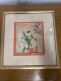 VINTAGE CHINESE GONBI STYLE BIRD AND FLOWER PAINTING ON SILK