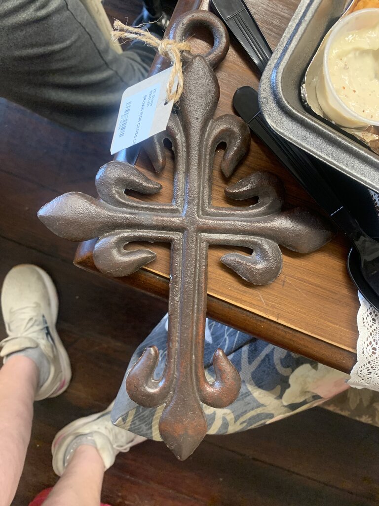 BROWN IRON CROSS LRG