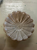 STONEWARE FLOWER BOWL LIGHT GREY