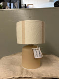 SMALL PEACH LAMPS WITH TAN SHADE