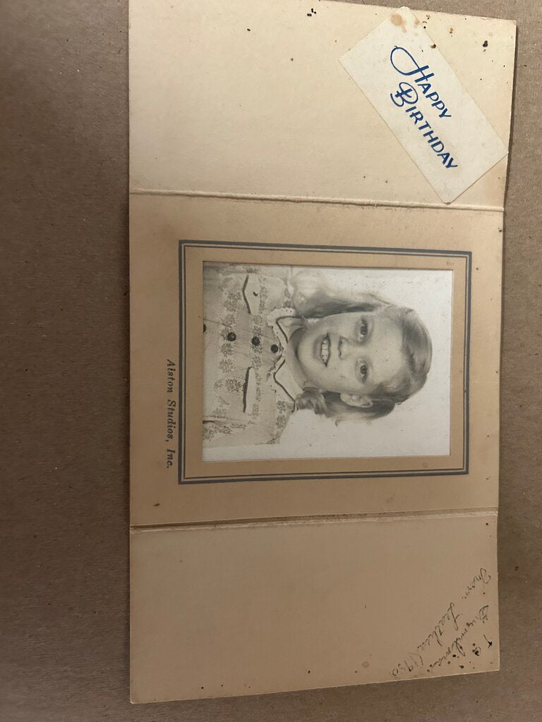 SCHOOL PICTURE OF GIRL TO GRANDMA BLK/WHT