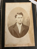 PORTRAIT CARD OF MAN IN SUIT BLK/WHT