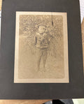 PHOTO CARD OF YOUNG BOY IN BERET BLK/WHT
