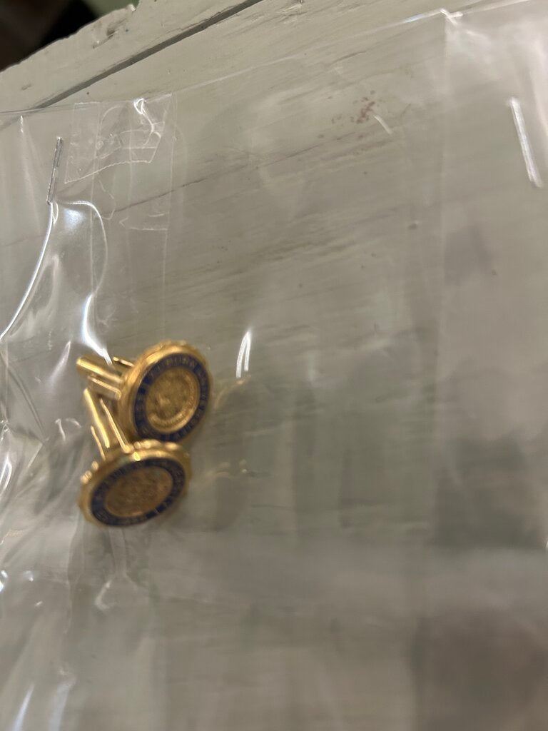 AUBURN UNIVERSITY GOLD PLATED CUFF LINKS