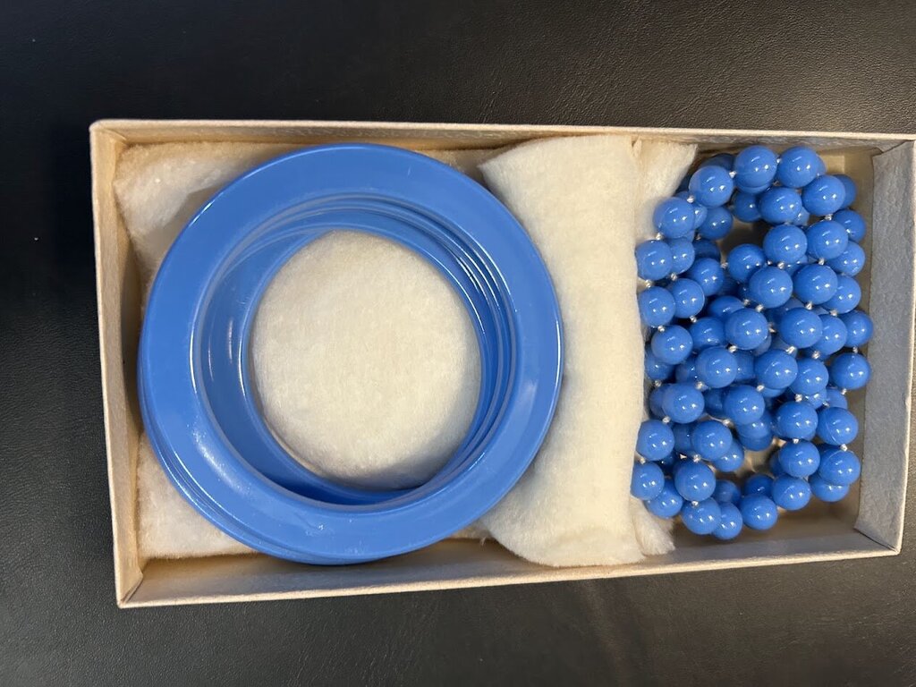 BLUE BRACELET AND NECKLACE SET