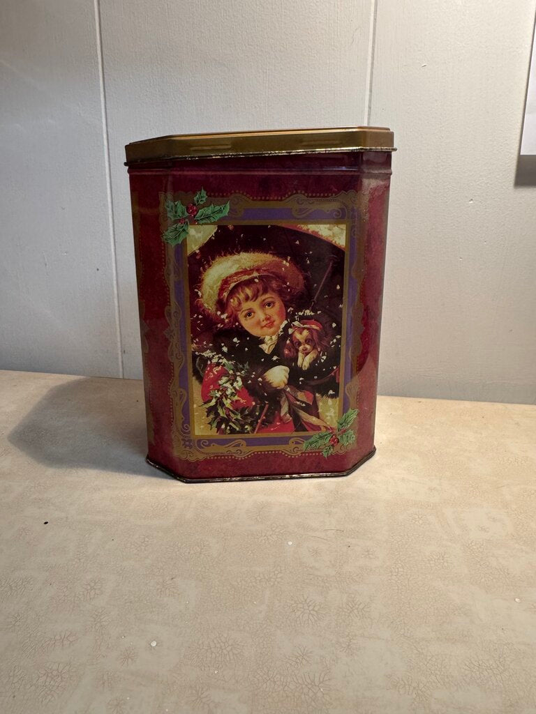 VINTAGE HOLIDAY TIN/CANISTER