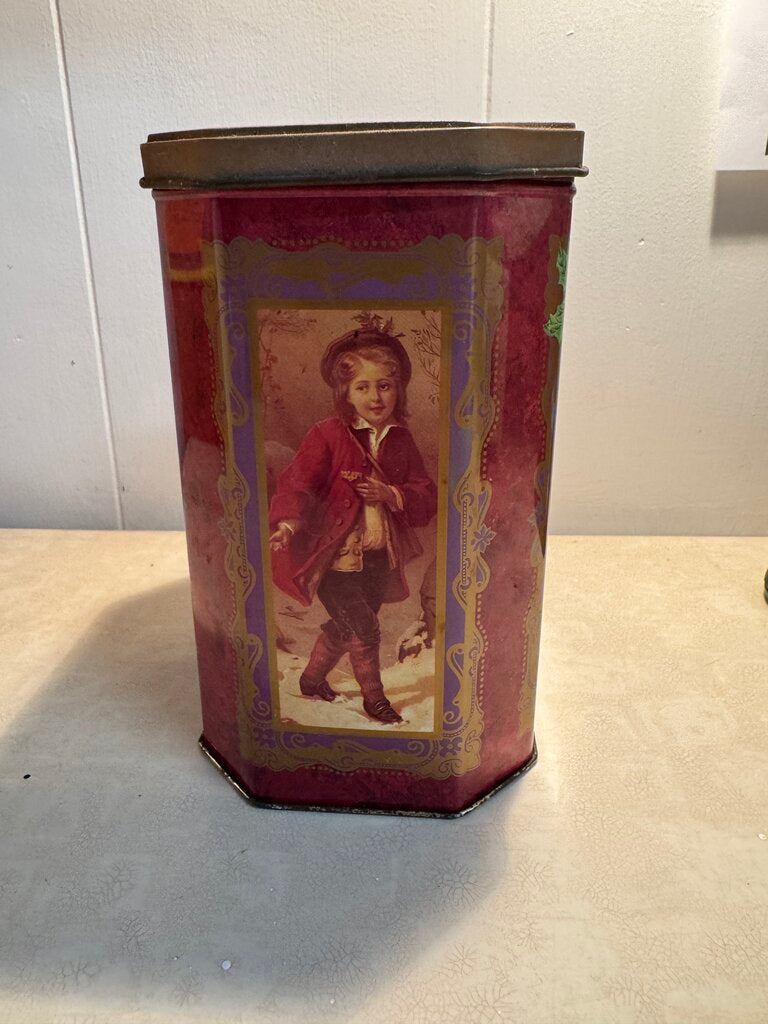 VINTAGE HOLIDAY TIN/CANISTER