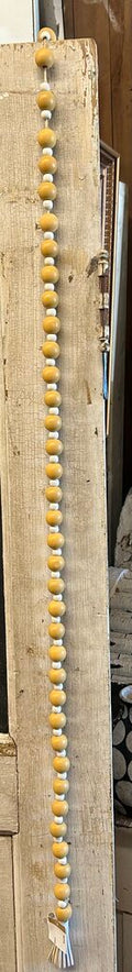 WOOD BEADS LG GOLD