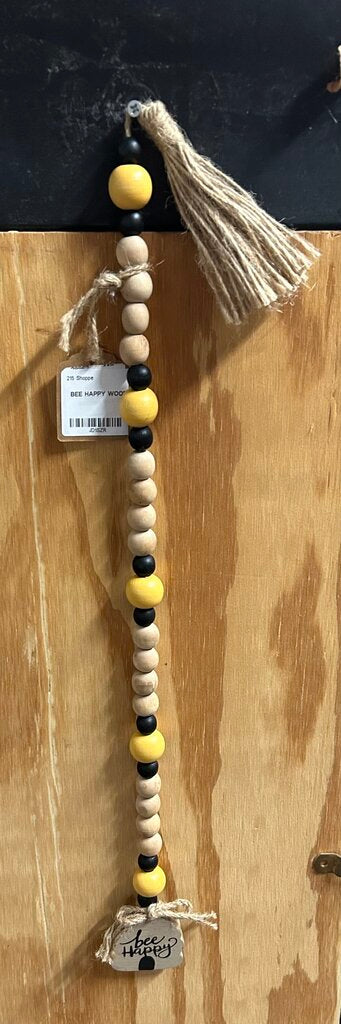 BEE HAPPY WOODEN BEADS