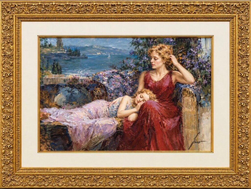 MOTHER AND CHILD OCEAN VIEW ARTWORK