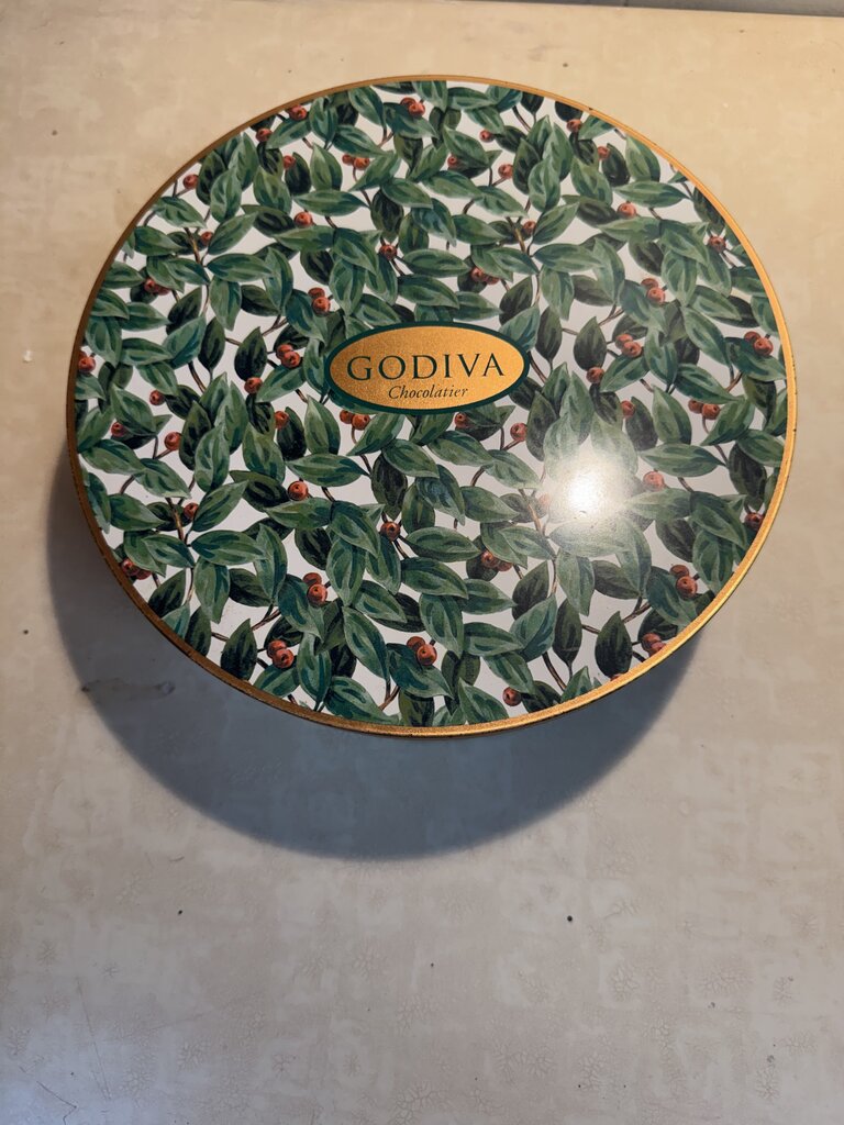 GODIVA CHOCOLATES TIN CAN