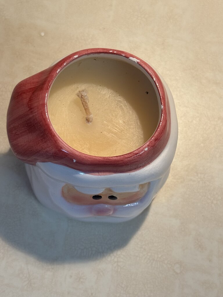 VINTAGE SANTA HEAD CANDLES