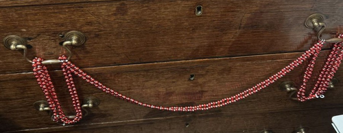 CHRISTMAS RED AND SILVER GARLAND