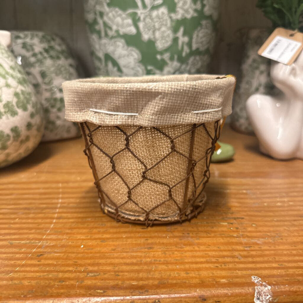 SM CHICKEN WIRE PLANTER