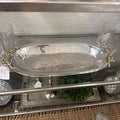 SILVER TRAY WITH BRANCH HANDLE