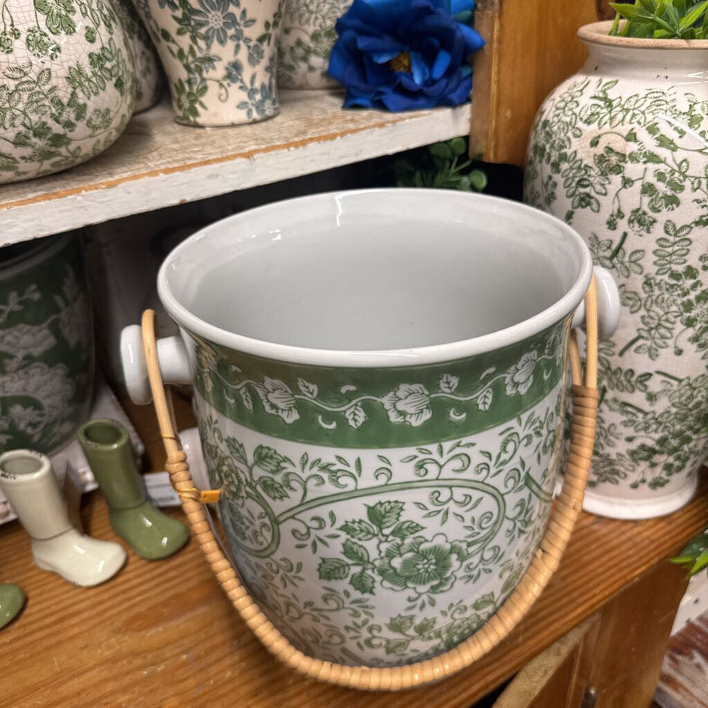 COUNTRY SIDE COOLER BUCKET WITH CANE HANDLES