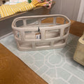 STONEWARE CREAM FRUIT BASKET
