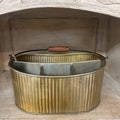 GOLD METAL SILVERWARE BUCKET
