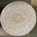 ROUND WHITE WASHED PLACEMATS