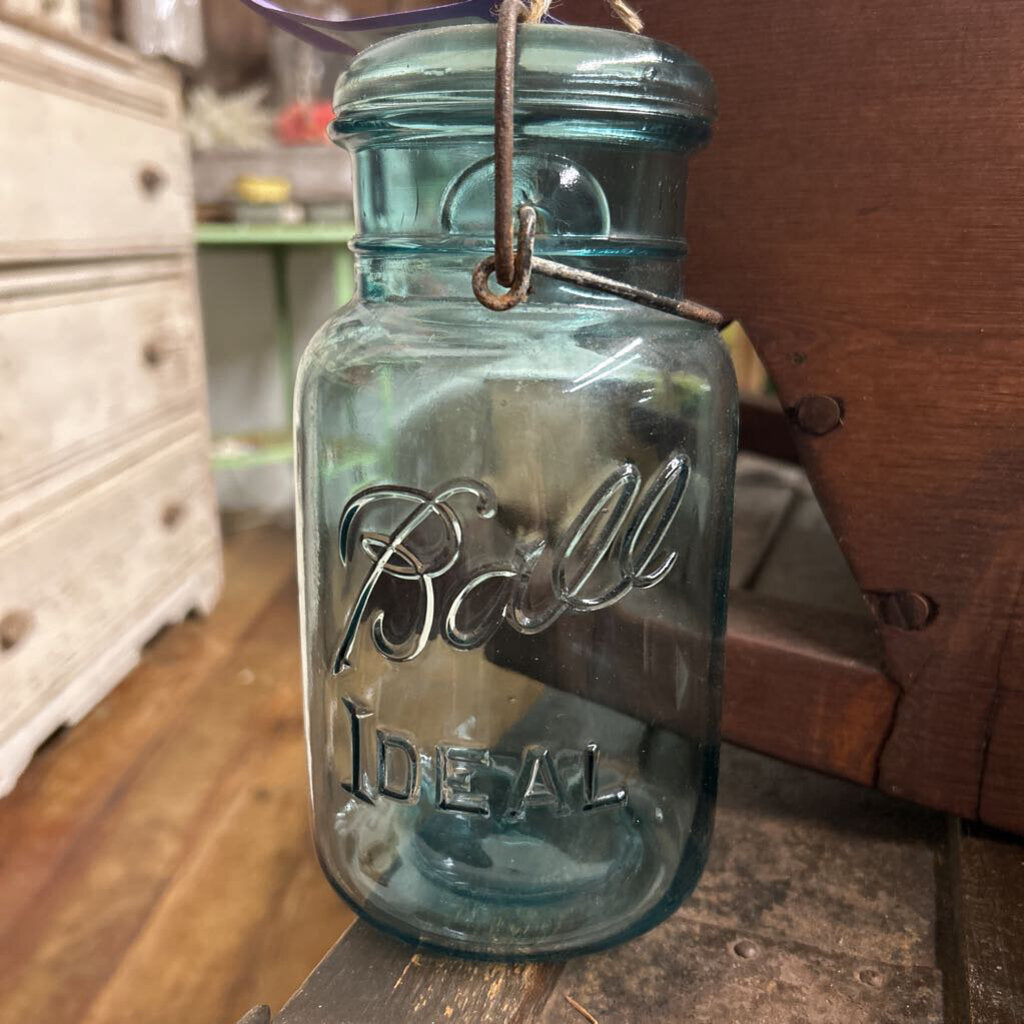 BLUE BALL MASON JAR LRG