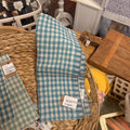 WOVEN LINEN TEA TOWEL GINGHAM PATTERN 3 COLORS TEAL
