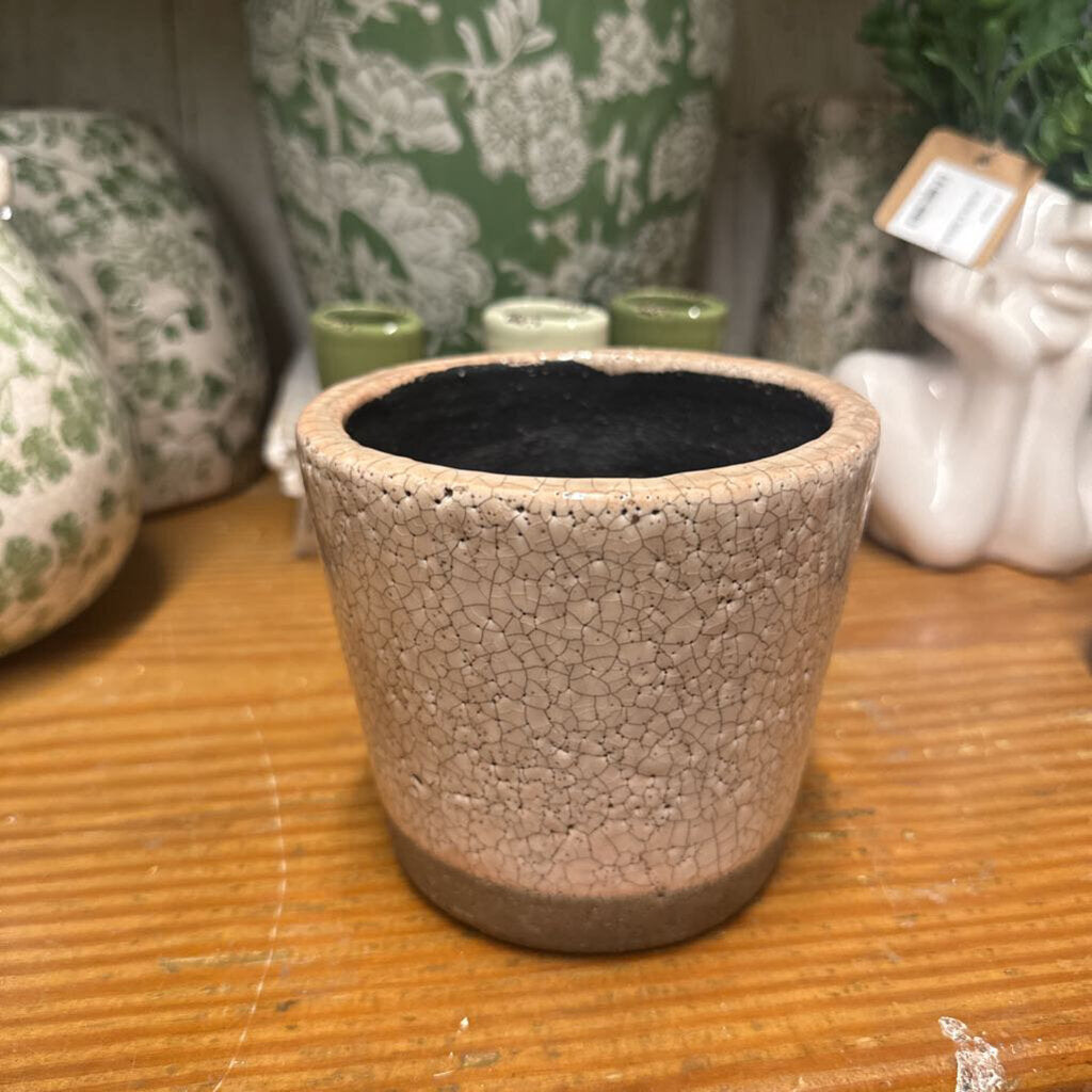 CRACKLE GLAZE POT