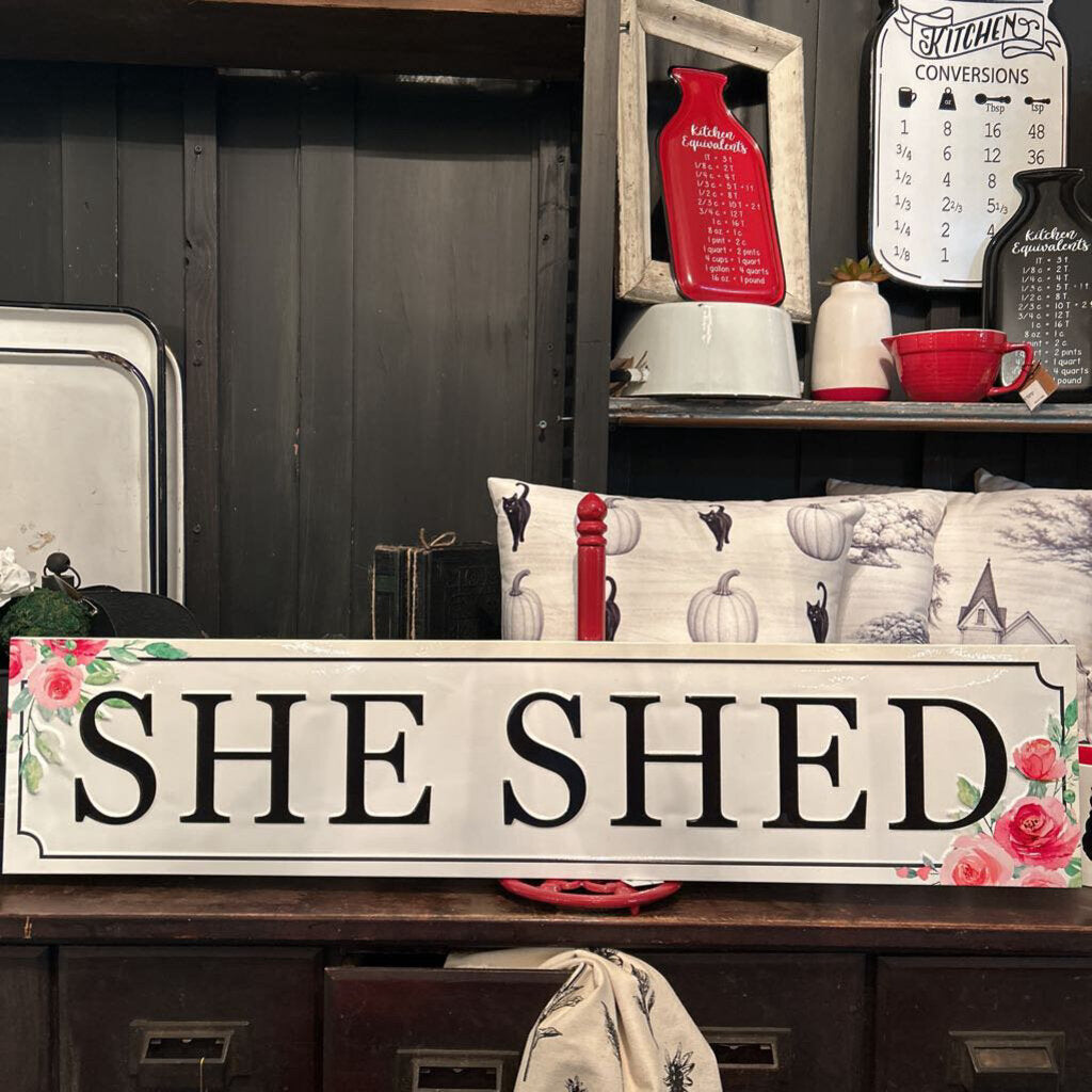 SHE SHED METAL SIGN