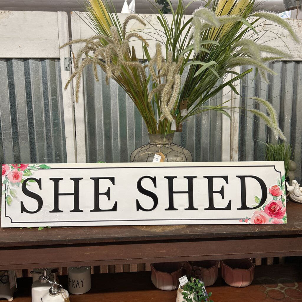 SHE SHED METAL SIGN