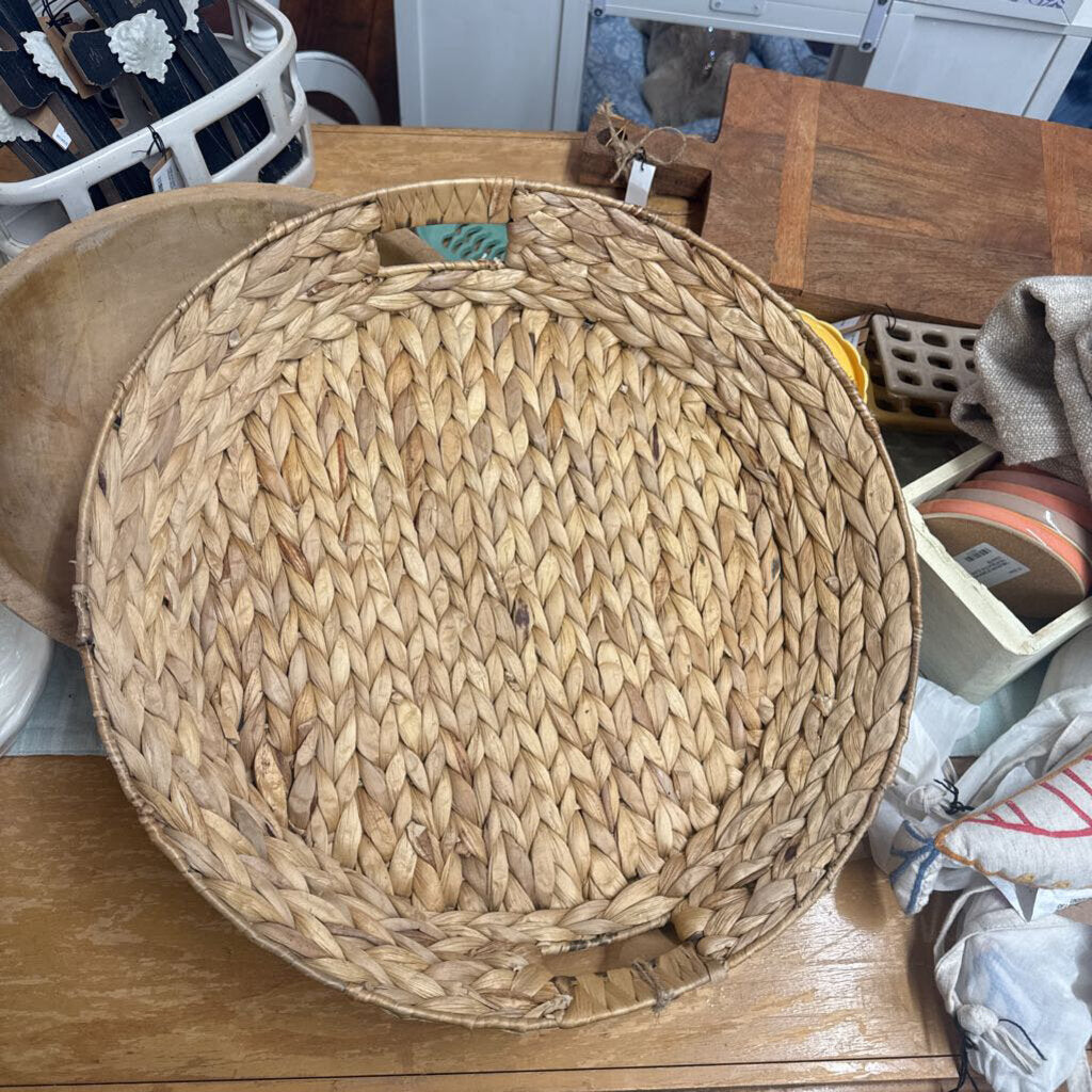 ROUND RATTAN TRAY NATURAL