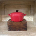 MINI BAKER WITH BLACK BUTTON LID RED