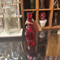 RUBY RED GLASS JAR