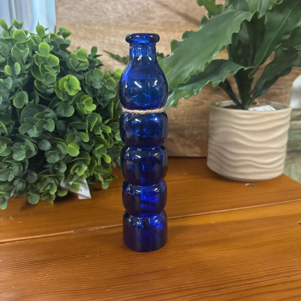 VINTAGE COBALT BLUE BUBBLE RING VANITY BOTTLE
