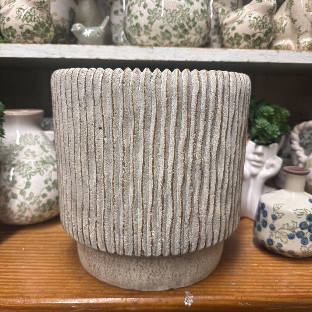 RIBBED PLANTER LRG