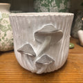 MUSHROOM APPLQUE PLANTER 8IN