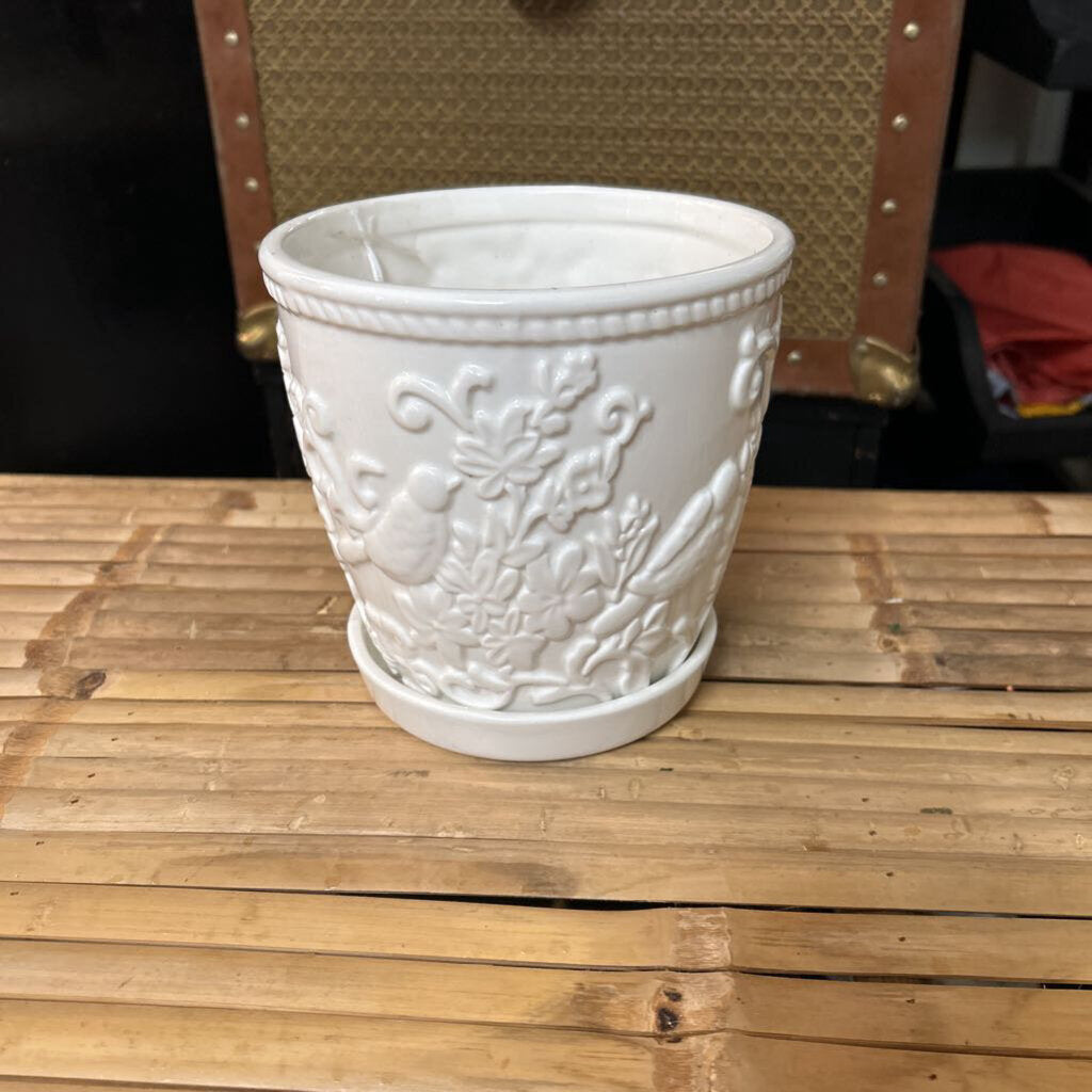 SPARROW BIRD PLANTER 7.25 X 7.25