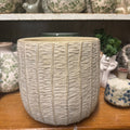 TEXTURE ROUND PLANTER LRG