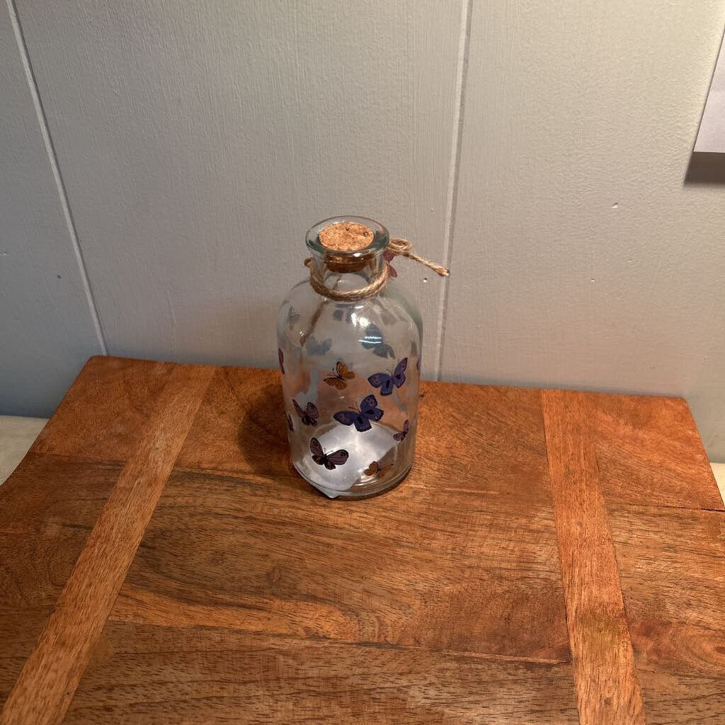HAND PAINTED JAR WITH CORK