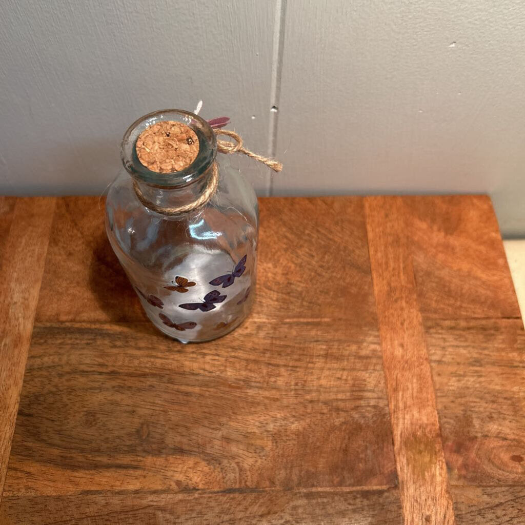 HAND PAINTED JAR WITH CORK