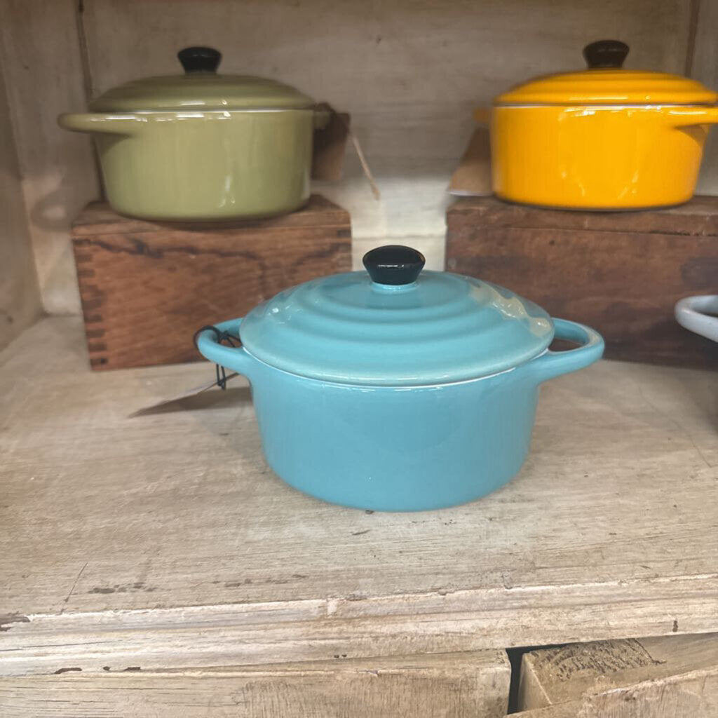 MINI BAKER WITH BLACK BUTTON LID TEAL