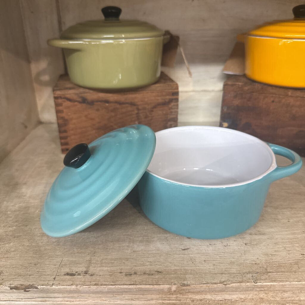 MINI BAKER WITH BLACK BUTTON LID TEAL
