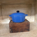 MINI BAKER WITH BLACK BUTTON LID BLUE