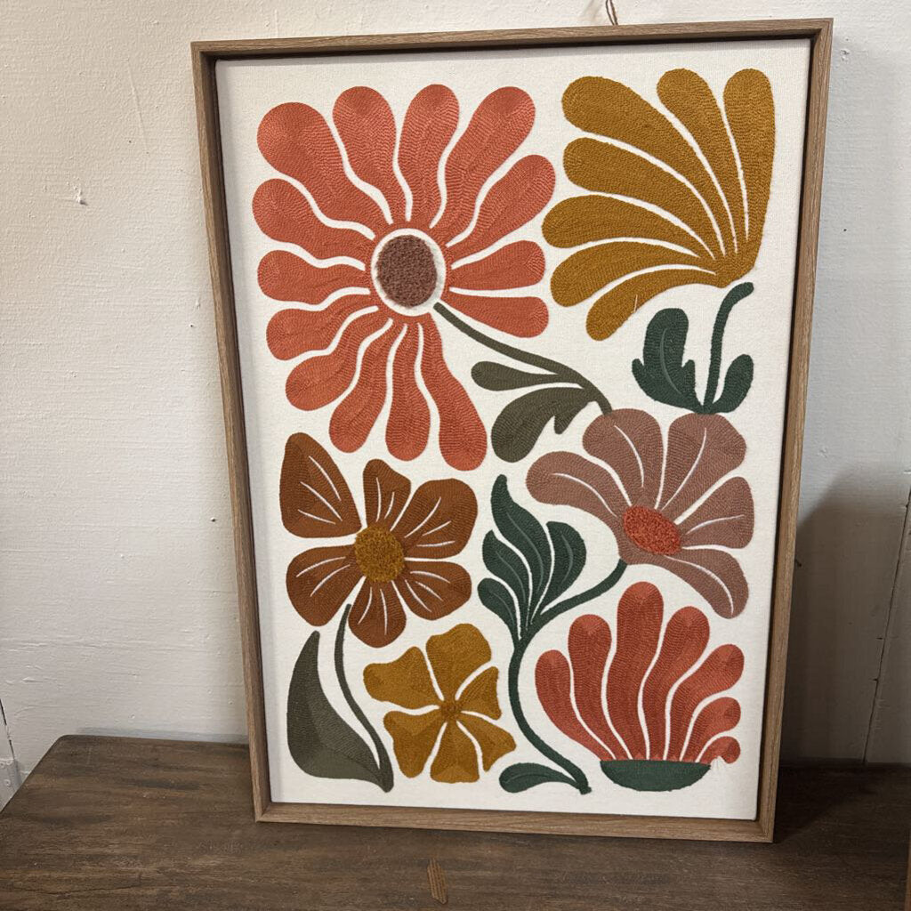 WOVEN FLORAL ARTWORK