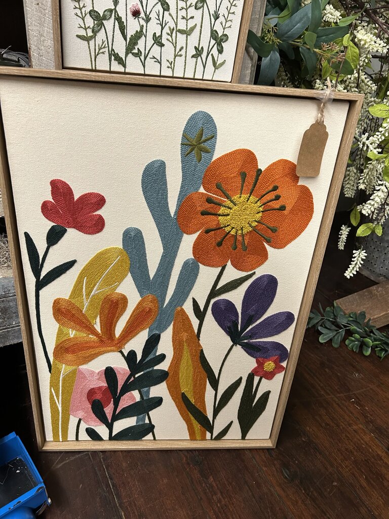 WOVEN FLORAL ARTWORK